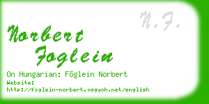 norbert foglein business card